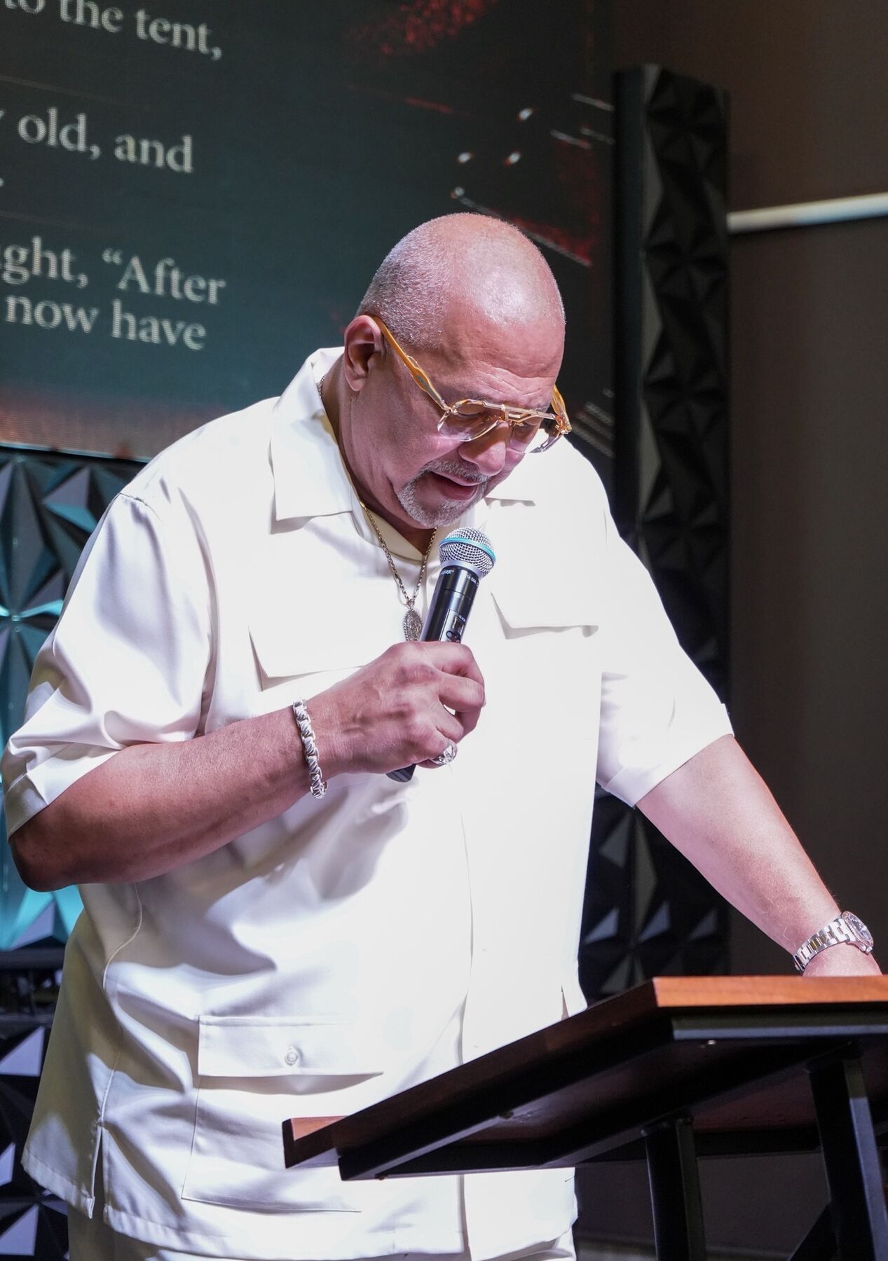 Rev. Horace Sheffield, III preaching at the pulpit